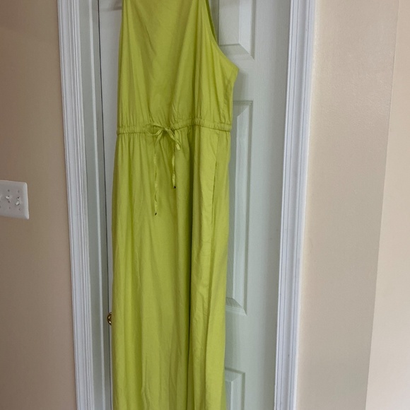Loft Green (Chartreuse) Maxi Dress, Size Large - Picture 3 of 8